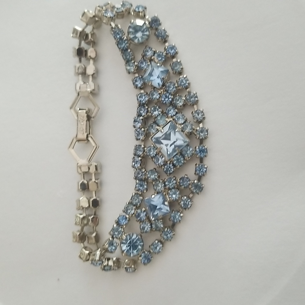 La-Rel Blue Rhinestone Bracelet 1950s